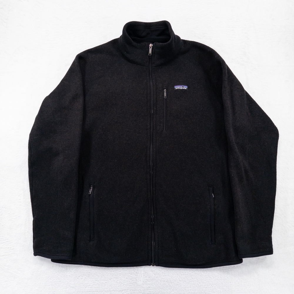 Patagonia Mens Better Sweater Full Zip Jacket XL Black Heather Fleece Outdoor